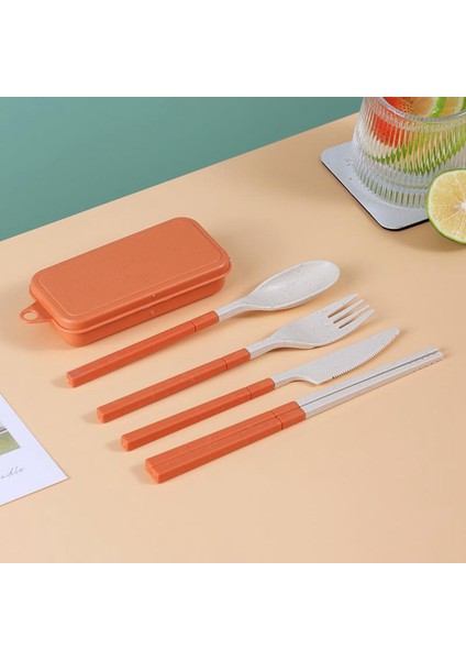 Buğday Samanı Katlanır Kombinasyon Taşınabilir Açık Seyahat Sofra Öğrenci Seti Mavi (Yurt Dışından) fiyatları