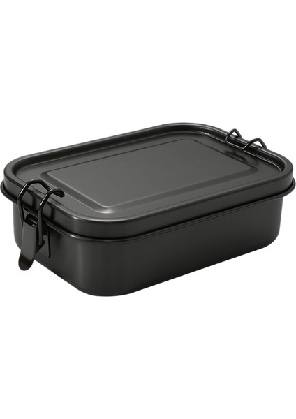 Çocuklar ve Yetişkinler Için Çıkarılabilir Bölücü Öğle Yemeği Kutusu ile Paslanmaz Çelik Bento Kutusu Sızdırmaz Metal Öğle Yemeği Kutusu (Siyah) (Yurt Dışından)
