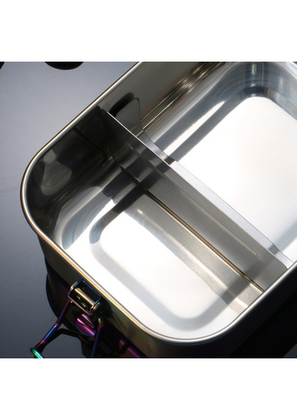 Çocuklar ve Yetişkinler Için Çıkarılabilir Bölücü Öğle Yemeği Kutusu ile Paslanmaz Çelik Bento Kutusu Sızdırmaz Metal Öğle Yemeği Kutusu (Siyah) (Yurt Dışından) fiyatları