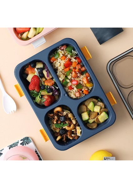 4 Izgara Plastik Öğle Yemeği Kutusu Bölünmüş Izgara Öğle Yemeği Kutusu Bento Kutusu Öğrenci Sıcak Sofra Büyük Kapasiteli Yalıtımlı Öğle Yemeği Kutusu Mavi (Yurt Dışından) indirimleri