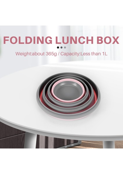 Adet/takım Kase Setleri Silikon Katlanır Yemek Kabı Katlanır Taşınabilir Silikon Katlanır Kase Katlanabilir Salata Kasesi Kapaklı Pembe (Yurt Dışından) fırsatları