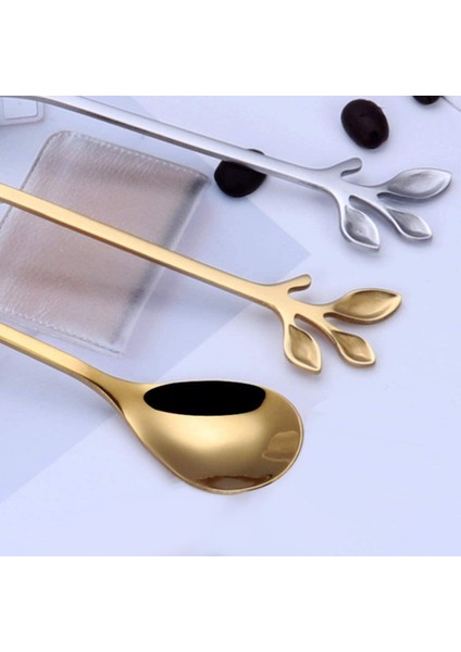 4 Adet Paslanmaz Çelik Çay Kaşıkları ve Tadımlık Meze Kek Çatalları Mutfak Aksesuarı Düğün Partisi (Gümüş) (Yurt Dışından) fiyatları