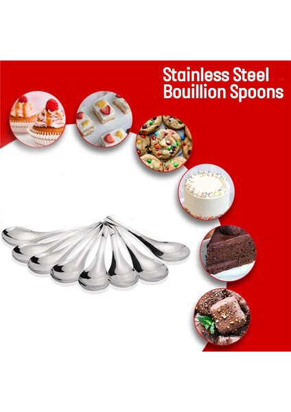 8'li Paket Çorba Kaşığı, Paslanmaz Çelik Çorba Kaşığı, Kalın Ağır Yemek Kaşığı (Yurt Dışından) indirimleri