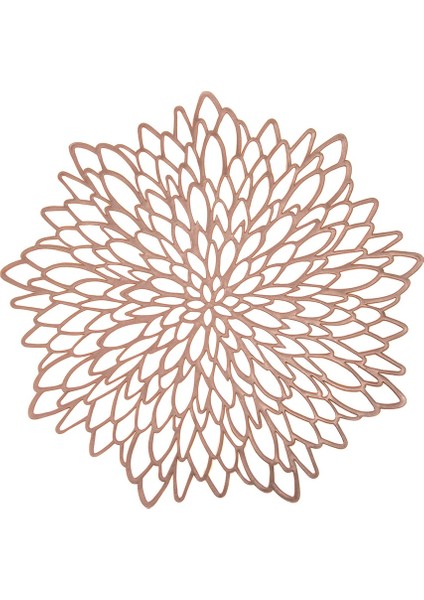 Yeni Iskandinav Tarzı Masa Dekorasyon Mat Hibiscus Çiçek Bronzlaştırıcı Pvc Placemat Gül Altın 6 Parça (Yurt Dışından)