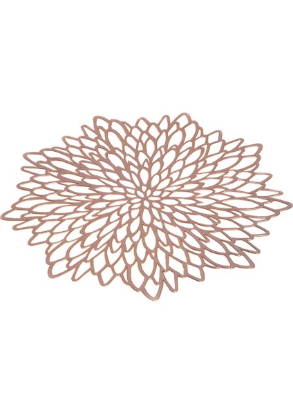 Yeni Iskandinav Tarzı Masa Dekorasyon Mat Hibiscus Çiçek Bronzlaştırıcı Pvc Placemat Gül Altın 6 Parça (Yurt Dışından)