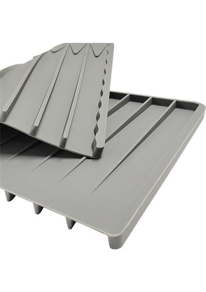 Büyük Silikon Bulaşık Kurutma Matı 32.5X20CM Boyut Süzgeç Matı Koruma Isıya Dayanıklı Tezgah Üstü Mat Lavabo Kaymaz Bulaşık Kurutma Matı (Yurt Dışından)