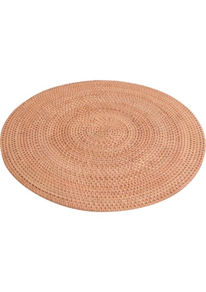Rattan Dokuma Servis Altlıkları,masa Paspasları,kaymaz Isıya Dayanıklı Servis Altlığı,hasır Servis Altlığı,sıcak Yemekler Için Nihaleler YUVARLAK,40CM (Yurt Dışından)