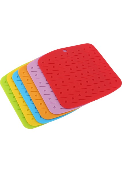 Silikon Tencere Altlığı, Altlıklar, Eldivenler, Kaşıklık ve Sarımsak Soyucu, Isıya Dayanıklı Tencere Altlıkları, Çok Amaçlı Mutfak Aleti, 6'lı Paket (Yurt Dışından)