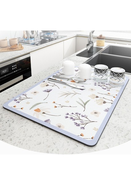 Masa Mat Mutfak Tezgahı Drenaj Pedi Ev Bulaşık Kurutma Pedi Emici Coaster Tek Kullanımlık Yalıtım Pedi Mor (Yurt Dışından) indirimleri