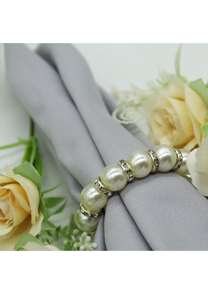 Bling Inci Peçete Halkaları 12'li Set, Akşam Yemeği Düğün Aile Toplantıları Için Yapay Elmas Peçete Halkası Tutucu, Gümüş (Yurt Dışından) modelleri