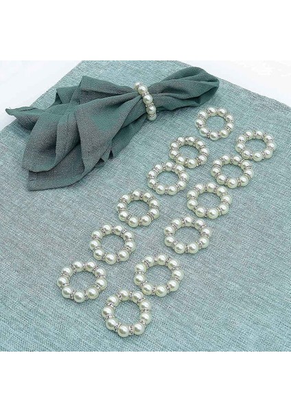 Bling Inci Peçete Halkaları 12'li Set, Akşam Yemeği Düğün Aile Toplantıları Için Yapay Elmas Peçete Halkası Tutucu, Gümüş (Yurt Dışından) indirimleri