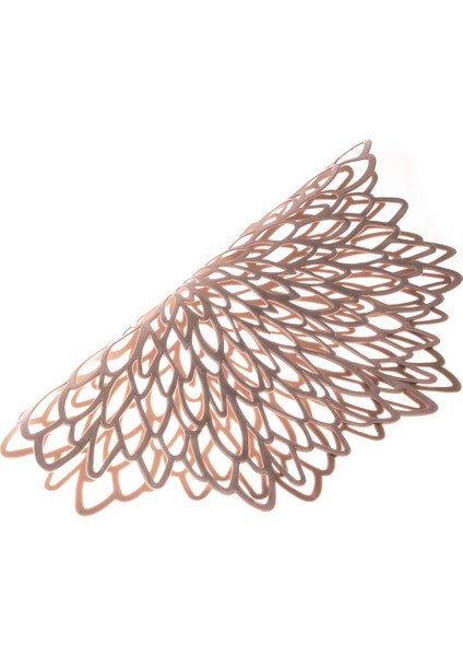 Yeni Iskandinav Tarzı Masa Dekorasyon Mat Hibiscus Çiçek Bronzlaştırıcı Pvc Placemat Gül Altın 6 Parça (Yurt Dışından)