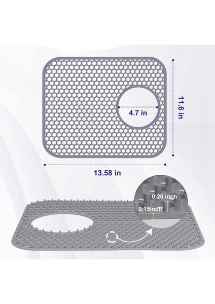 Silikon Lavabo Mat, Arka Drenajlı Mutfak Lavabo Için 2 Paket Lavabo Koruyucuları, Katlanır Kaymaz Isıya Dayanıklı Lavabo Mat (Yurt Dışından)