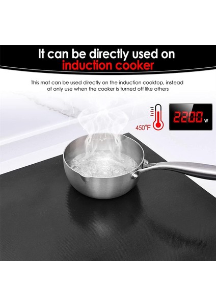 Büyük Indüksiyonlu Ocak Koruyucu Mat 20.4X30.7 Inç, Elektrikli Soba Brülörü Cam Üst Soba Kapağı Olarak Çizilmez Kapakları (Yurt Dışından)