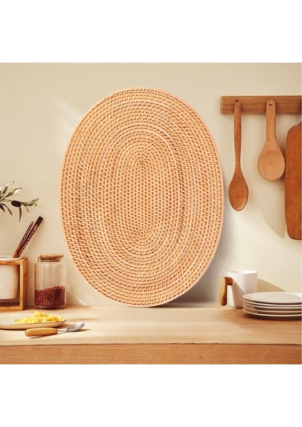 Oval Rattan Servis Altlığı,doğal Rattan El Dokuma,çay Töreni Aksesuarları,yemek Odası, Mutfak, Oturma Odasına Uygun (Yurt Dışından) fiyatları