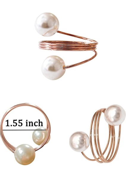 20 Paket Gül Altın Peçete Halkaları, Inci Peçete Halkası Seti, Metal Yaylı Peçetelik Masa Süslemeleri, Peçete Halkası Tokaları (Yurt Dışından) fiyatları