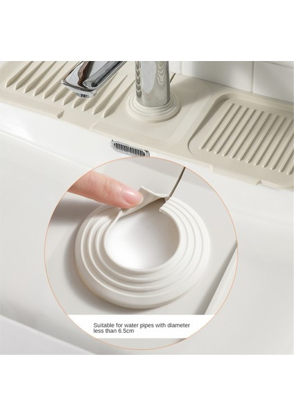 Silikon Lavabo Musluk Matı Mutfak Lavabo Sıçrama Koruyucu Musluk Kolu Damlama Tutucu Tepsi Mutfak Banyo Tezgahı, B (Yurt Dışından)
