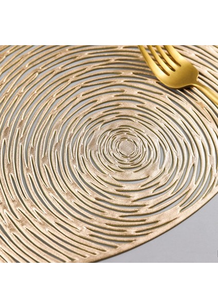 Yuvarlak Amerikan Servisleri Pvc Yemek Masası Paspasları Isıya Dayanıklı Kaymaz Yıkanabilir Dak Altlıkları Kahve Kupası Altlığı - Gümüş (Yurt Dışından)