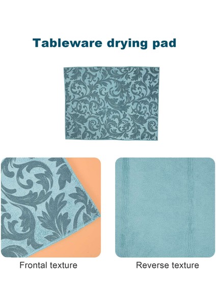 2 Paket Bulaşık Kurutma Matı Emici Kurutma Matı Makinede Yıkanabilir Bulaşık Kurutma Matları Mutfak Tezgahı Için Büyük (Blue Vine) (Yurt Dışından)