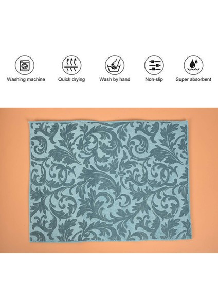 2 Paket Bulaşık Kurutma Matı Emici Kurutma Matı Makinede Yıkanabilir Bulaşık Kurutma Matları Mutfak Tezgahı Için Büyük (Blue Vine) (Yurt Dışından)