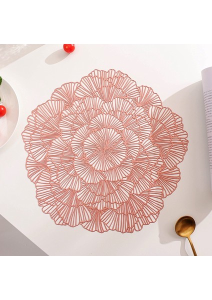 Placemat Avrupa Tarzı Içi Boş Yaldızlı Pvc Kaymaz Masa Matı Ev Günlük Yemek Pedi Masa Mutfak Aksesuarları Gül Altın (Yurt Dışından) fiyatları