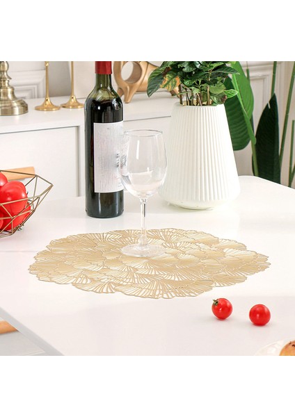 Placemat Avrupa Tarzı Içi Boş Yaldızlı Pvc Kaymaz Masa Matı Ev Günlük Yemek Pedi Masa Mutfak Aksesuarları Gül Altın (Yurt Dışından) fırsatları
