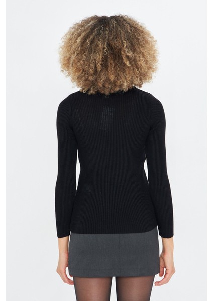 Fitilli Boğazlı Triko Kazak modelleri