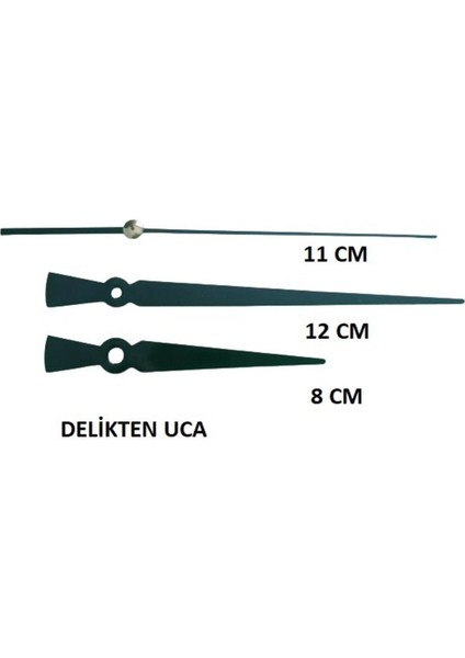 1 Adet Duvar Saati Mekanizması , Askılı , Şaft Uzunluğu 16 mm , Sessiz (Yelkovan 12CM Akrep 8 cm ) modelleri