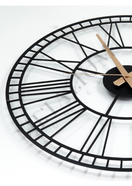 Dekoratif Roma Rakamlı Metal Duvar Saati 60X60CM fırsatları