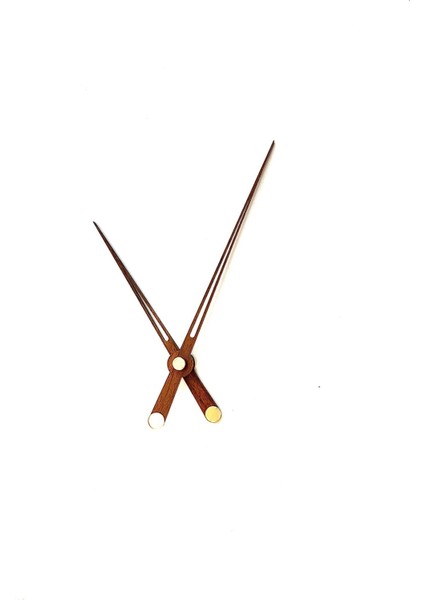 18 cm Lik Ceviz Küçük Boy Akrep Yelkovan , Saniyesiz Model . Yüksek Torklu Sistem
