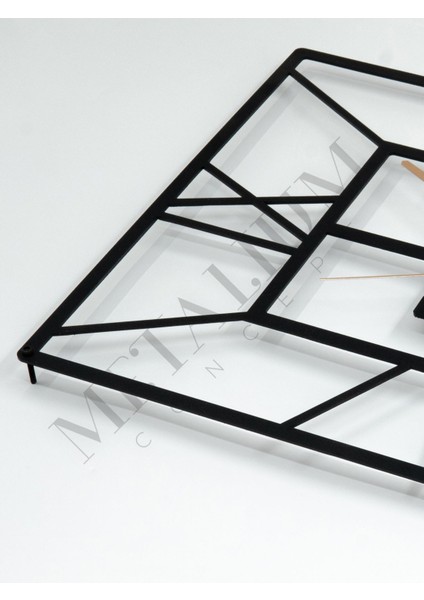 Yatay Roma Rakamlı Metal Duvar Saati 60X40CM fırsatları