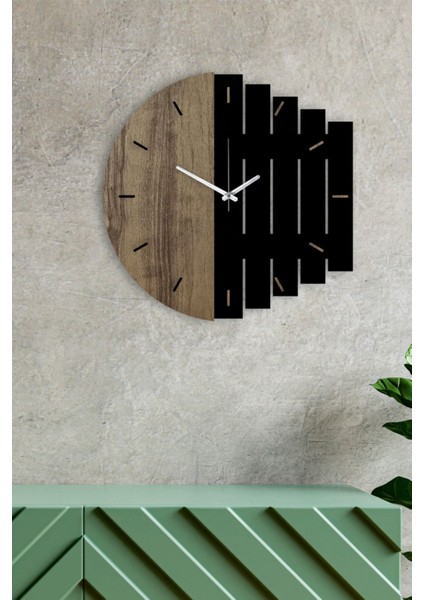 Dekoratif Modern Ahşap Duvar Saati Ritim
