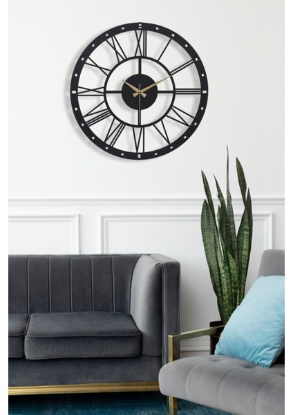 Duvar Saati 41CM Sessiz Mekanizma Siyah Metal Kasa Modern Şık Tasarım-Romano 41 Siyah Mds-41 fiyatları