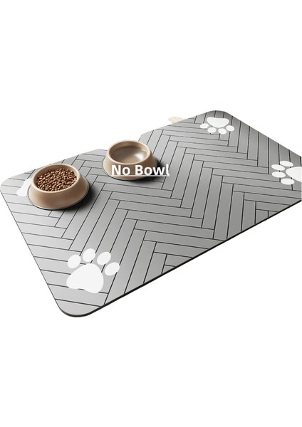 Pet Besleme Mat-Absorban Yiyecek ve Su Kasesi Için Pet Placemat, Su Geçirmez Kauçuk Desteği Ile, Köpek Kedi Rengi Için Hızlı Kuru Su Mat: 30X50CM Gri (Yurt Dışından)