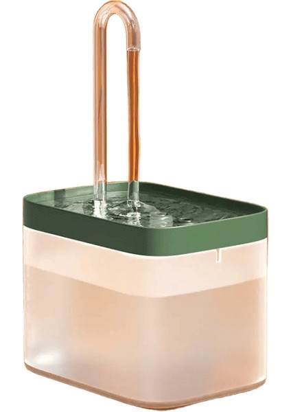 Ultra Şerif Kedi Su Çeşme Filtresi Akıllı Otomatik Evcil Köpek Su Dispenserburnout Önleme Pompası1.5l Geri Dirit Filtrin Renk: Yeşil Beyaz/boyut: USB Fiş (Yurt Dışından)