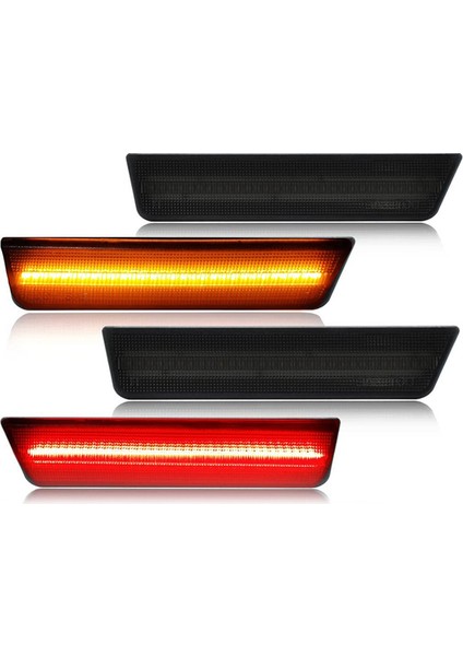 Dumanlı Lens Amber/kırmızı Ön Arka LED Yan Işaret Işık Kitleri Dodge Challenger 2008-2014 LED Dönüş Sinyali Işaretçisi (Yurt Dışından) fırsatları
