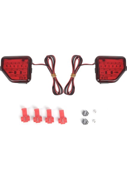 2 Adet LED Arka Tampon Reflektörü Jeep Wrangler Jl 2018-2022 Arka Lambası LED Yan Işaret Lambaları Kırmızı Lens (Yurt Dışından)