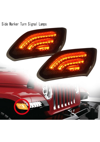 Sarı LED Dönüş Işığı Yan Işaretleyici Ön Çamurluk Dönüş Sinyali Lambaları Jeep Wrangler Jl Gladyatör Jt Için (Yurt Dışından) fiyatları