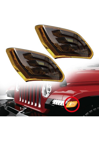 Sarı LED Dönüş Işığı Yan Işaretleyici Ön Çamurluk Dönüş Sinyali Lambaları Jeep Wrangler Jl Gladyatör Jt Için (Yurt Dışından) indirimleri
