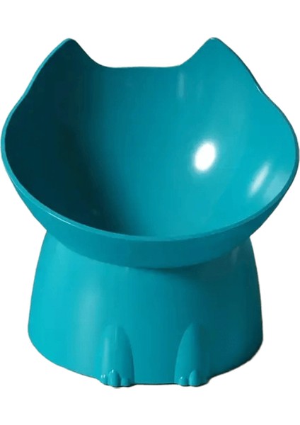 1pc Bıyık Yükseltilmiş Kedi Kasesi, Eğik Kenar ile Önleyici Plastik Yükseltilmiş Evcil Hayvan Besleme Yemeği, Boyun Koruma Kedisi Gıda Rengi: Mavi (Yurt Dışından)