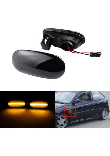 Araba LED Ön Yan Işaret Işıkları Dönüş Sinyali Sinyal Lambası Mitsubishi Lancer Pajero Mirage Galant 1998-2005 MR574781 (Yurt Dışından)