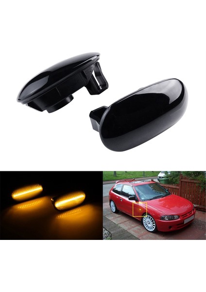 Araba LED Ön Yan Işaret Işıkları Dönüş Sinyali Sinyal Lambası Mitsubishi Lancer Pajero Mirage Galant 1998-2005 MR574781 (Yurt Dışından)