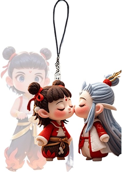 Nezha Karikatür Anahtarlık (Yurt Dışından)