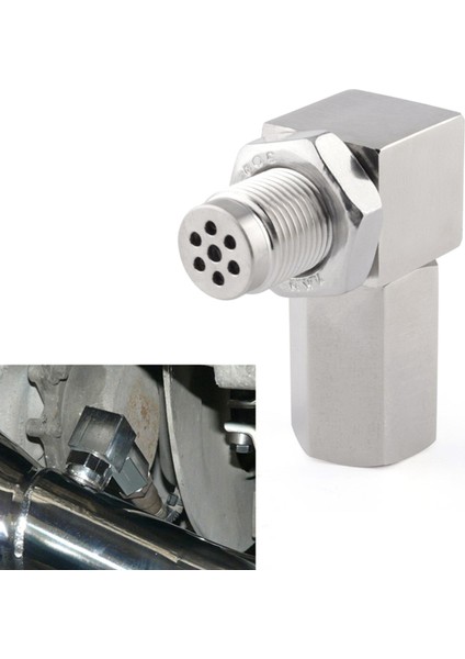 Evrensel O2 Oksijen Sensörü Adaptörü 90° Derece 02 Tapa Uzatma Katalitik Genişletici Spacer M18X1.5 Araba Düzeltme Kontrol Motoru (Yurt Dışından)