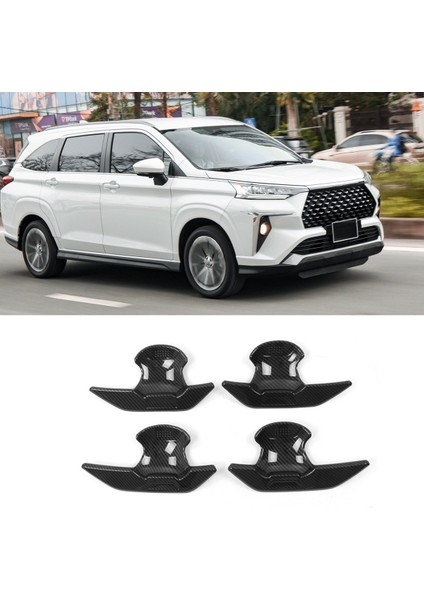 Toyota Avanza Premio Veloz Cross 2022+ Araba Kapı Kolu Kase Kapağı Trim Çerçeve Kapı Kolu Dekoratif Çıkartmalar Karbon (Yurt Dışından) fırsatları
