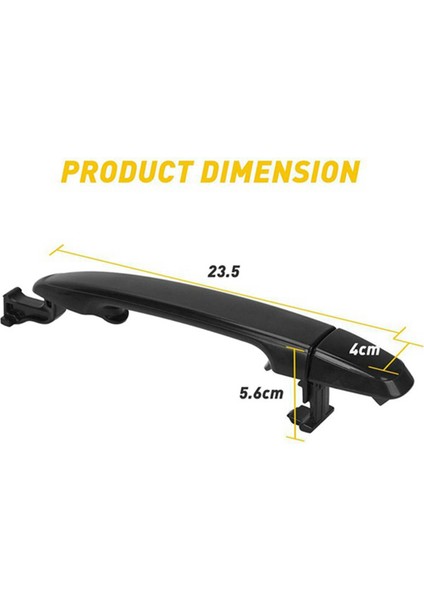 Adet Arka Kapı Kolu Dış Kapı Kolu-Toyota Sienna 2004-2010 69213-08020 69227-08040 Gümüş (Yurt Dışından)