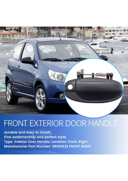 Sağ Ön Dış Dış Kapı Kolu Seti Chevrolet Aveo Aveo5 2004-2011 Pontiac G3 09-10 96541632 (Yurt Dışından) fırsatları