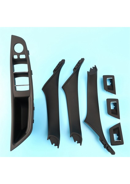 Soldan Direksiyonlu Bmw 5 Serisi F10 F11 520 525 Araba Iç Kapı Kolu Iç Kapı Paneli Çekme Ayar Kapağı (Siyah) (Yurt Dışından)