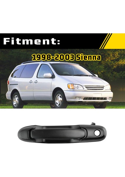 1998-2003 Toyota Sienna Için Ön Sol Sürücü Dış Dış Kapı Kolu Siyah 69220-08010 Yeni (Yurt Dışından) modelleri