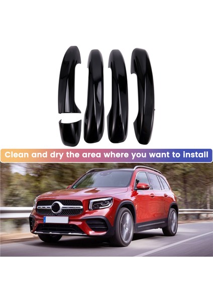 Mercedes Benz Ce Glc Glb Ab Gle Gls Cla Gla Sınıfı W213 W205 X253 2016-2020 Lhd Siyah Için Kapı Kolu Kapağı Döşemesi (Yurt Dışından)